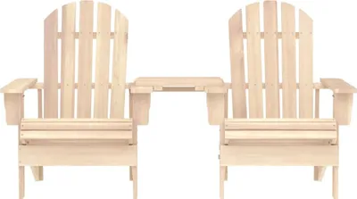 Obrázok produktu pre vidaXL Adirondack záhradné stoličky so stolom z masívneho jedľového dreva