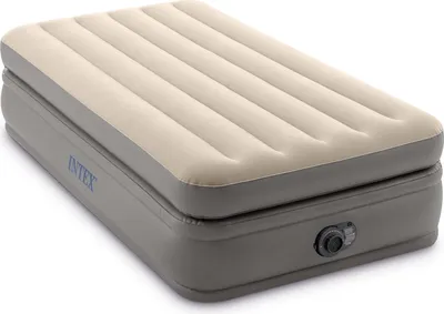 Image de Intex 64162ND Lit gonflable à deux places avec FIBER-TECH RP (avec pompe interne 220-240V) Beige, Braun (64162ND)