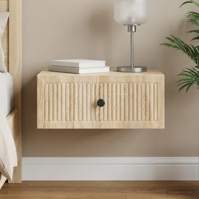 Zdjęcie produktu dla Szafka nocna vidaXL z drewna dębowego Sonoma, 49 x 34,5 x 20 cm, materiał drewnopochodny