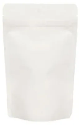 Produktbild von Standbodenbeutel Weiß Kraft 10.2x6x15.2 cm | 57 Gramm (100 Stück) [ZBGSK2W]