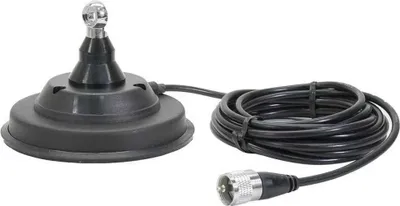 Productafbeelding van CB PNI S75-antenne met vlinderbasis, 26-28 MHz, spiraallengte 54 cm, inclusief magneetbasis van 125 mm