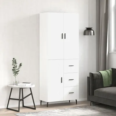 Produktbild von "Rabatt" Mehrzweckschrank/Vitrine/ Highboard - Modernes Design - Weiß 69,5x34x180 cm Holzwerkstoff - Kommoden CC8394
