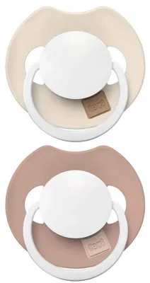 Image de Difrax Glow Dynamic sucettes - 0-6 mois - 2 pièces - Ivory / Beige | Difrax