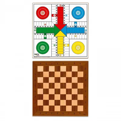 Immagine prodotto di Cayro - Scacchiera e parcheesi - Legno - Dimensioni 40 x 40 - Design classico - Gioco tradizionale - Sviluppo cognitivo CAYRO