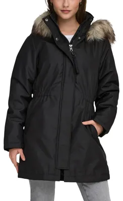 Produktbild von Only ONLMATHILDA WINTER FUR PARKA OTW Damen Jacke Schwarz : Größe - S Größe: S