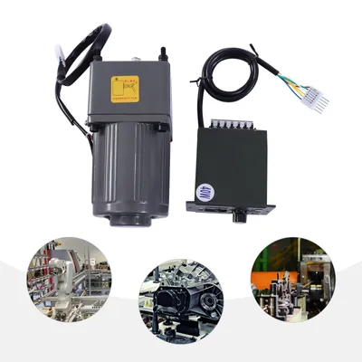 Zdjęcie produktu dla Regulowany motoreduktor Reduktor prędkości AC Bezstopniowa regulacja 220V 40W jednofazowy asynchroniczny motoreduktor Silnik z przemiennikiem częstotliwości (sterownik/wspornik) (20K)