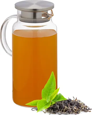 Produktbild von relaxdays Glaskaraffe mit Deckel 1,3 Liter