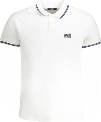 Produktbild von Cavalli Class Herren-T-Shirt mit Kragen Abioye weiß XXL