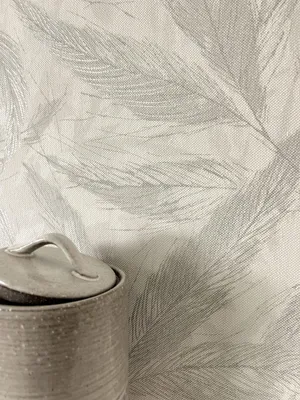 Produktbild von NEWROOM Tapete Denisa Grau Vliestapete - Skandinavisch Blätter Floral  Germany