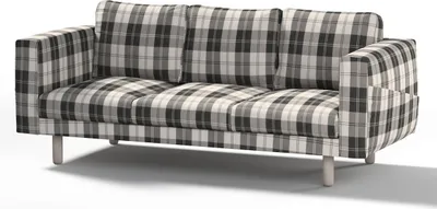 Produktbild von Dekoria Bezug für Norsborg 3-Sitzer Sofa, schwarz- weiss, Norsborg 3-Sitzer Sofabezug