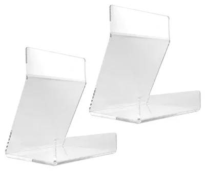 2er-Set Vinylhalter aus Acryl, 7,5x8x10,5 cm, transparenter Plattenständer
