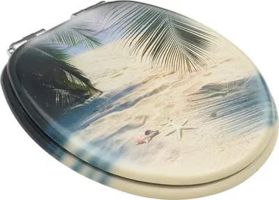 Obrázek produktu pro vidaXL Toaletní sedátko s poklopem Soft Close MDF Beach Design