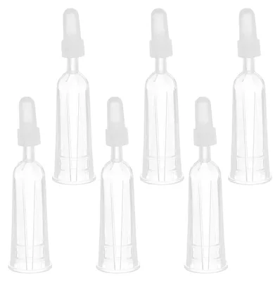 Produktbild von Ampullenöffner mit Tropfspitze - 6-teiliges Set zur Flüssigkeitsdosierung - Transparent - Für Labor und Haushalt