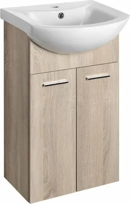 Image de ZOJA Armoire basse 41,5x74x25,3cm, chêne platine