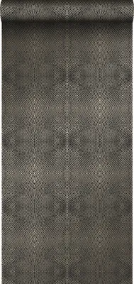 Produktbild von Origin Wallcoverings Tapete Tierhautmuster Schwarz und Bronze 53 cm x 10.05 m