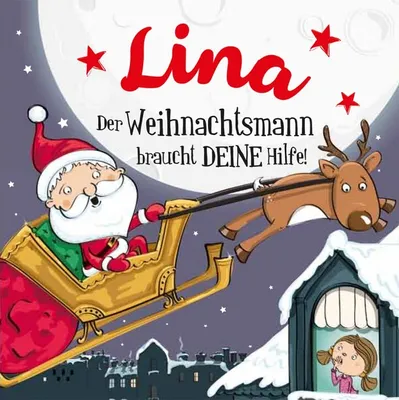 Produktbild von Namens-Weihnachtsbuch - Deine persönliche Weihnachtsgeschichte mit Namen Lina
