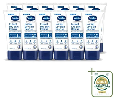 Produktbild von 12 x Vaseline Expert Care Bodylotion für trockene Haut 75 ml - Vorratspackung - 12 Stücke