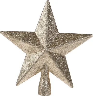 Immagine prodotto di Stella a punta per albero di Natale 20 cm, oro con glitter