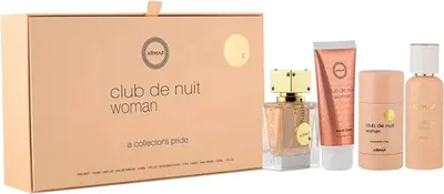 Obrázok produktu pre Armaf - Club De Nuit Women Darčeková sada EDP 30 ml, dezodorant 75 g, krém na ruky 50 ml a sprej na vlasy 55 ml 30 ml