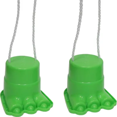 Produktbild von Kinder Topfstelzen Laufdosen Dino-Füße Stelzen - Grün