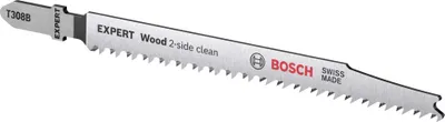 Immagine prodotto di Bosch Expert Wood 2-side clean T308 B - Lama per seghetto alternativo - per compensato, legno tenero, materiali legnosi non abrasivi, tavole in legno massiccio per mobili - 5 pezzi - lunghezza: 117 mm