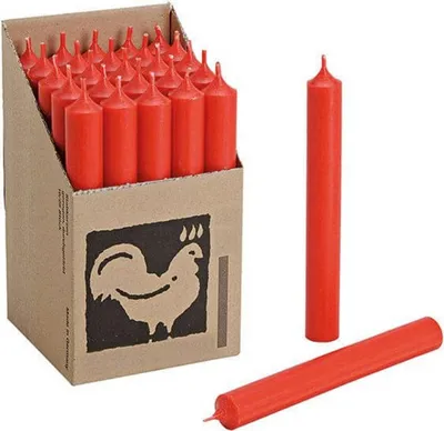 Produktbild von 25 Stabkerzen Rot 250 x 22 mm Kerzenfarm Kerzen Candle