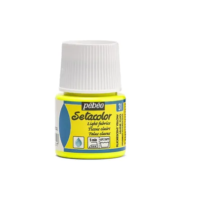 Image de Pébéo Setacolor Light Fabrics 45 ml, Jaune fluorescent