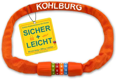 Productafbeelding van Kinderfietsslot 4-cijferig - Stalen ketting - 65 cm - Zonder weekmakers