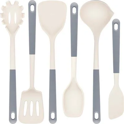 Produktbild von Famanu Küchenutensilien Set mit Halter, hitzebeständige Küchenhelfer für das Kochen