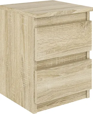 Produktbild von YUMEBLY Nachttisch | Nachtschrank | Beistelltisch | Nachtkommode für Schlafzimmer, Wohnzimmer, Jugendzimmer | 30x41x30 cm | Sonoma