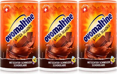 Produktbild von Ovomaltine Malzhaltiges Getränkepulver extra Schoko 450g (3er Pack)
