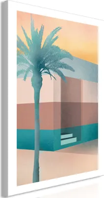 Produktbild von Italienischer Leinwand Leinwandbild - Pastel Alley (1 Part) Vertical 60x90 cm Landschaften d-A-0121-b-a