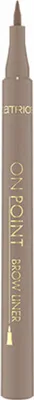 Produktbild von CATRICE ON POINT Brow Liner, Braun, Medium Brown, 1 ml, AQUA (WATER), ALCOHOL DENAT., STYRENE/ACRYLATES/AMMONIUM METHACRYLATE COPOLYMER, BUTYLENE GLYCOL,..., Paraben, Öl