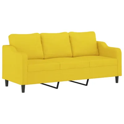 Immagine prodotto di vidaXL divano 3 posti giallo chiaro 180 cm tessuto
