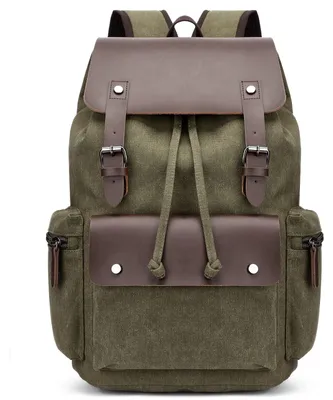 Immagine prodotto di Omgoods - Zaino in tela grande, ideale per laptop e viaggi