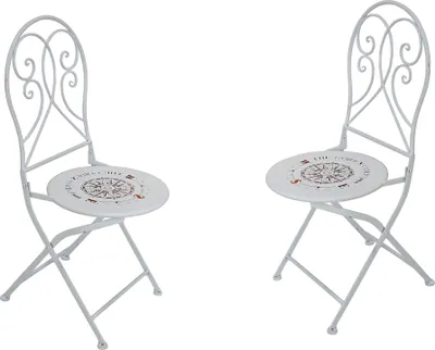 Produktbild von Garden Pleasure Gartenstühle BAYO weiß, 2 St.