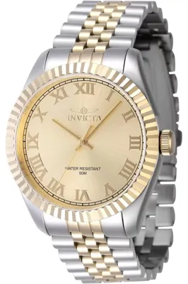 Obrázek produktu pro Invicta Specialty 47404 Pánské Hodinky - Quartz Hnutí - Nerezová Ocel s Zlatým Ciferníkem - 43 mm