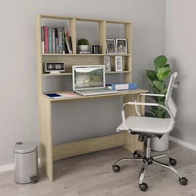Produktbild von Maison Exclusive - Schreibtisch mit Regalen Sonoma-Eiche 110x45x157 cm