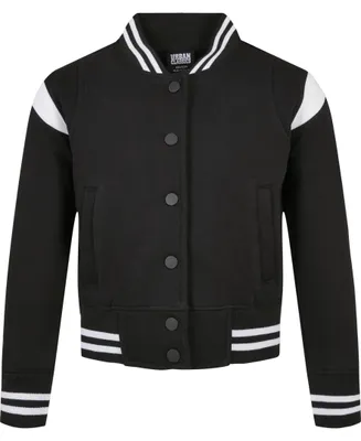 Imagen del producto de Sudadera para niña Urban Classics, modelo "Girls Inset College Sweat Jacket", color /blanco, talla 110/116