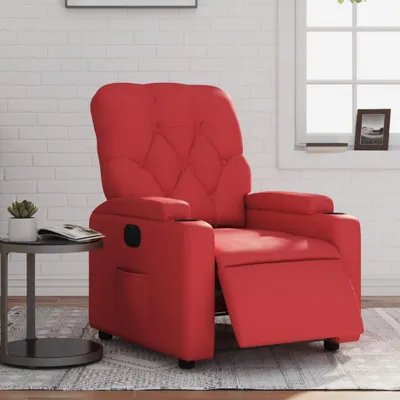 Produktbild von "2026 Promotion" Relaxsessel Elektrisch - Einzelsofa - Rot Kunstleder - Couchsessel CC11162