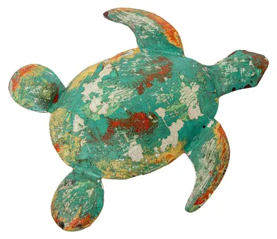 Produktbild von DRW Figur Einer Eisenschildkröte in Grün, 21 x 19 x 3 cm