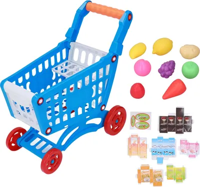 Image de Enfants dans le caddie Set Educational Play Food Toys for Learning DevelopmentBlue