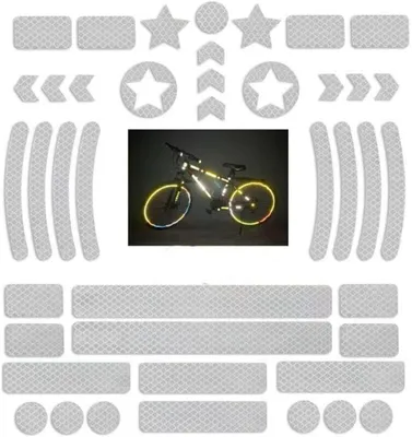 Productafbeelding van Reflectorstickers, reflectorsticker, reflecterende sticker, reflectorband voor veiligheidsmarkering van kinderwagen, fiets, helmen met stickers