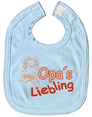Produktbild von Babylätzchen mit Print - Opa´s Liebling - 08401 hellblau