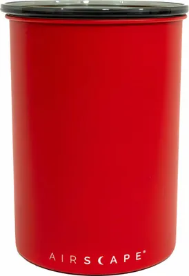 Immagine prodotto di Airscape Edelstahl-Aromabehälter Mittel, Kaffeedose, Aufbewahrungdose, Edelstahl, Signalrot Matt, AS2807