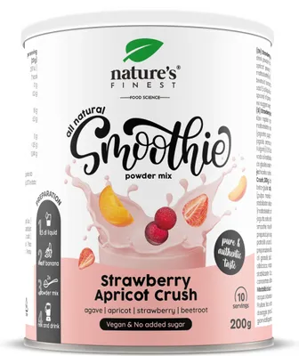Produktbild von STRAWBERRY APRICOT CRUSH - Pulver mit Reisdrinkpulver, Agavenpulver, Aprikosenpulver - 200 g