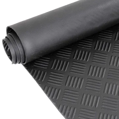 Productafbeelding van Rubberen Vloermat met Ribbelplaatlook voor Binnen en Buiten