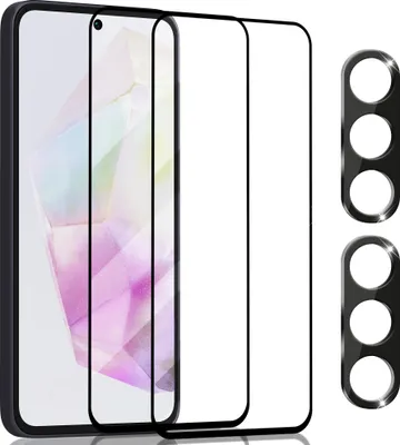 Produktbild von 2-Pack Samsung A36 5G Displayschutzfolie & 2-Pack Objektivschutz – gehärtetes Glas 9H – Sup Qualität 3D