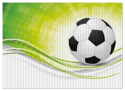 Produktbild von Wallario Duschmatte Antirutschmatte Badmatte Fußmatte Fußball - grün weiße Wellen Muster, Größe ca. 90 x 65 cm