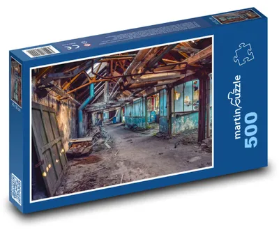 Obrázok produktu pre Puzzle 500 Opustená továreň - schátraná budova - martinpuzzle